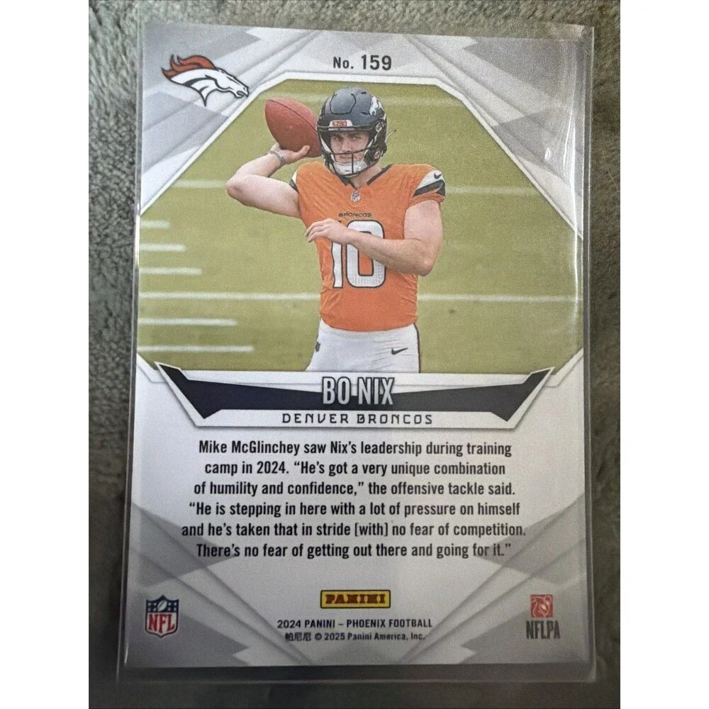 2024 Panini Phoenix - Rookies Bo Nix #159 Orange Fade (RC)